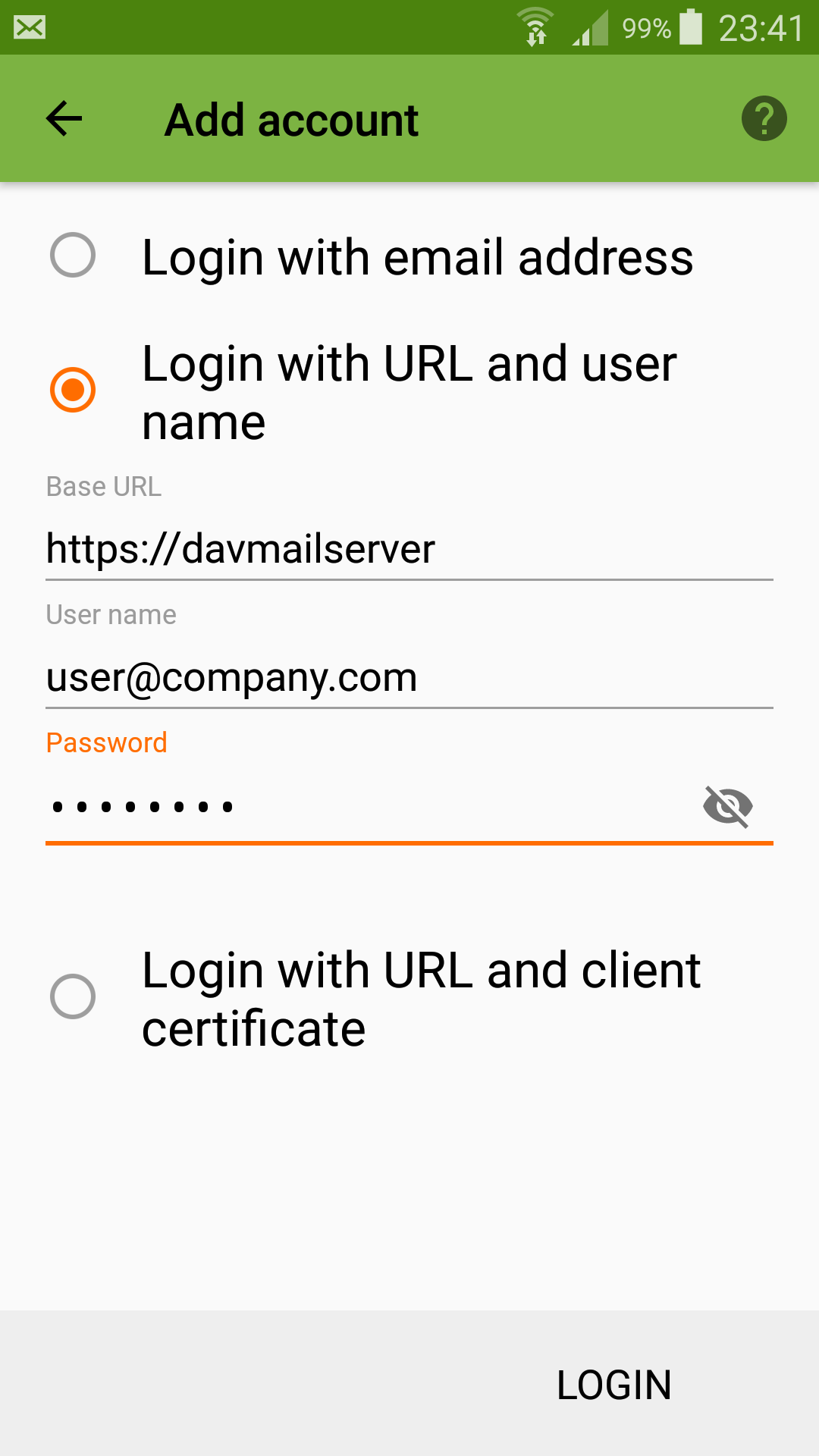 davmail contacts